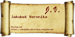 Jakubek Veronika névjegykártya